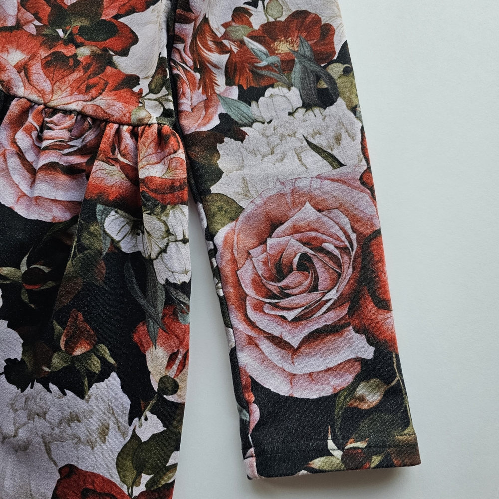 Romey Loves Lulu Red Roses Floral Printed Holiday Dress - Size 10 - Picture 4 of 7